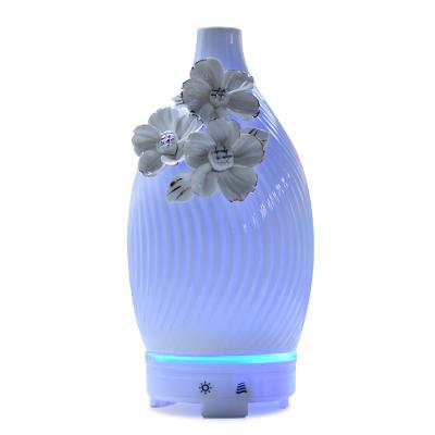 China Commercial Ceramic Ultrasonic Essential Oil Fragrance Aromatherapy Diffuser 7 Color Led Light Aroma Diffuser for sale