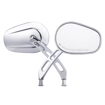 China Aluminum Alloy Motorcycle Accessories Side Mirror CNC Fits Harley Kawasaki Motorcycle Rearview Mirror for sale