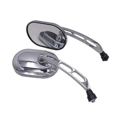 China Oval Vintage Side Mirror Waterproof Accessories Retrofit Universal Motorcycle Rearview Mirror HD for sale