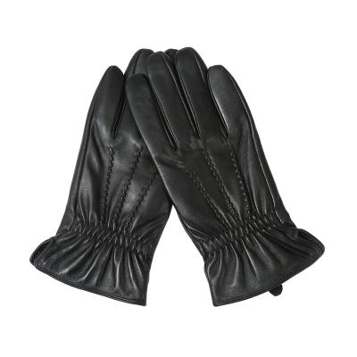 China Men Lambskin Winter Smartphone Leather Touch Screen Comfortable High Quality Gloves for sale