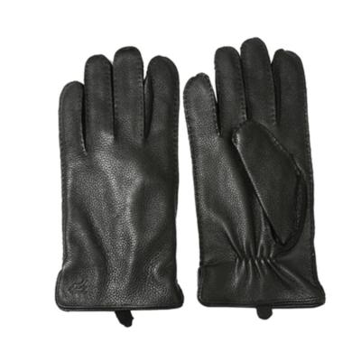 China Four Seasons Men's Leather Gloves Sheepskin Driving Gloves Winter Warm Touch Screen Cycling Wholesale Rate for sale