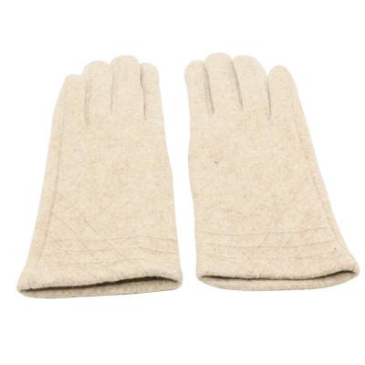 China Wholesale Customization Plain Winter Touch Screen Wool Single Warm Cashmere Striped Gloves for sale