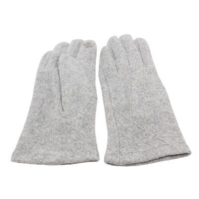 China Wholesale Simple Winter Wool Warm Thickened Knitting Women's Touch Screen Working Gloves for sale