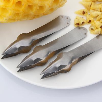 China Stainless Steel Kitchen Instruments Pineapple Eye Peeler Fruit Tool Pineapple Remover Stored for sale