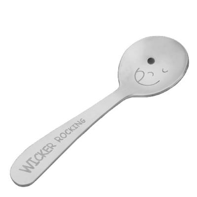 China Stainless Steel Child Stocked Spoon Mini Cartoon Kids Spoon for sale