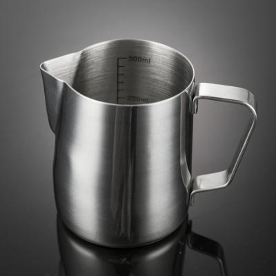 China 2022 New Hot Sale Stainless Steel Skimming Pitcher Milk Jug Coffee Stocked Milk Jug for sale