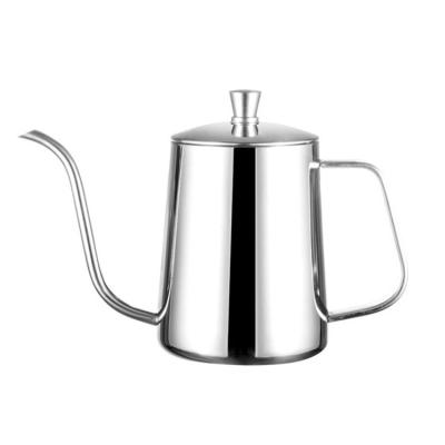 China 600ml Stainless Steel Kettle Sustainable Flow Gooseneck Pour Over Coffee Long Drip Water Tea Spout Kettle for sale