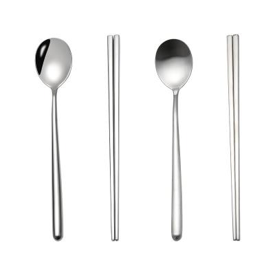 China Portable Stored Anti-scald Stainless Steel Spoon Chopsticks Set for sale