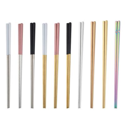 China High Quality Stocked Metal Stainless Steel Gold Plated Chopsticks for sale