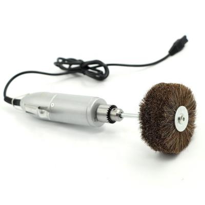 China TDF Horse Hair Buffing Wheel Sweep Abrasive Wire Flower Head Woodworking Brush Bench Grinding Polishing Grinder For Wood Furniture for sale