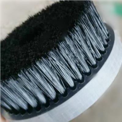 China TDFbrush PVC Bristle Wheel Polishing Base Hard Nylon Brush For Polishing for sale