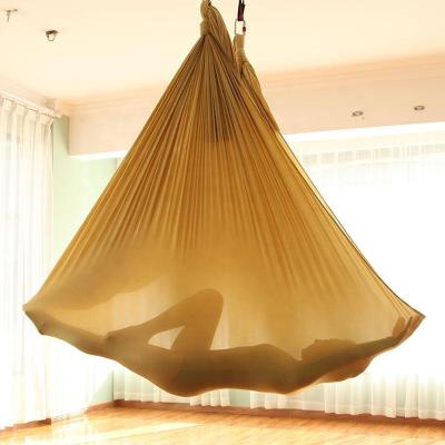 China Adult Silky Nylon Air Hammock Inversion Flying Yoga Swing Anti Gravity Stretch 5Meter Bass Yo for sale