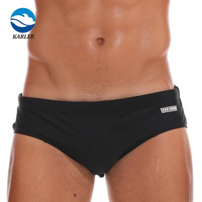 China Polyester Logo Printed Men Swim Briefs Breathable Custom Beachwear Swim Briefs Men for sale