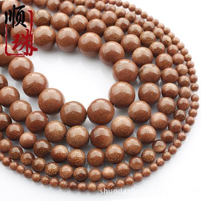 China Beads sand stone scattered gold round beads diyBracelet ornament accessories wholesale agent factory direct shipping sales for sale