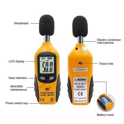 China HT-80A 170*58*35mm Handheld Mini Sound Meter Digital DB Meter Sonometros Noise Audio Level Meter 30-130dB Decibels for sale