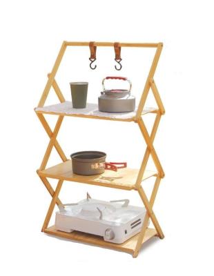 China Outdoor Folding Shelves Storage Wooden Solutions Practical for sale