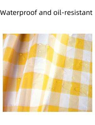 China Outdoor Disposable Yellow Red Checkered Picnic Mat Outdoor Barbecue Picnic Camper Placemat for sale