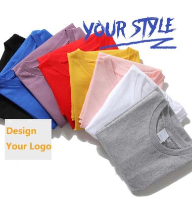 China Custom Logo Shirt Men's Wholesale O Sleeve Short Neck Loose Fit T-shirt 100% Cotton Breathable Plus Size T-shirts Men's T-shirt for sale