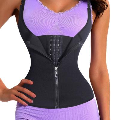 China Waist Shaper/Waist Fajas Women's Diet Burn Fat Control Sauna Sweat Vest Waist Trainer Body Shaper Tummy Shapewear with Adjustable Straps for sale