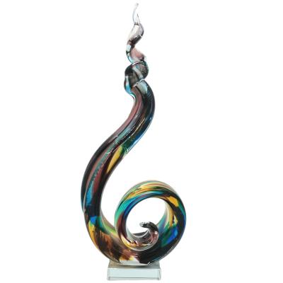 China 100% Handmade Art Abstract Sculpture Glass Decors Handmade Decorative For Home Decor Creative Gift Antique Glass for sale