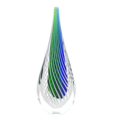 China Unique Decorative Crafts Angel Green Gift Folk of Europe Art Bubble Blown Glass Fish for sale