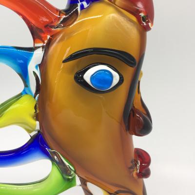 China High Quality Multicolor Clear Glass Sculpture Abstract From China for sale