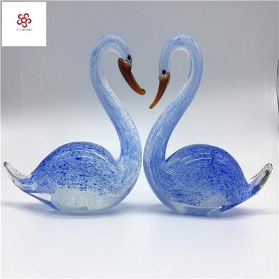 China China Theme Valentine's Day Gift Elegant Art Fairy Glass Swans for sale