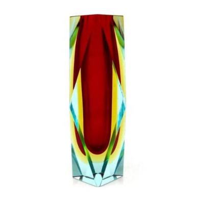 China Luxury Art Glass China Decoration Hand Blown Oval Vase for sale