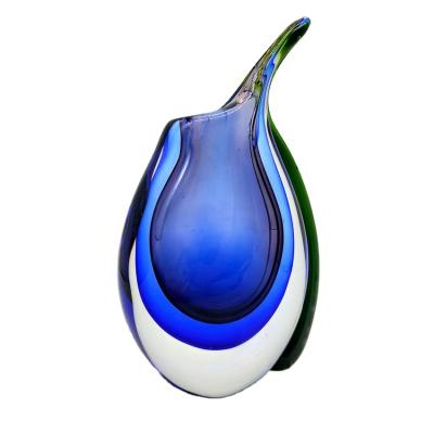 China China Hand Blown Glass Flower Vase Modern Art for sale