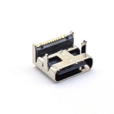 China Type-C 16pin Female Connector Height 1.0mm Power SMD Charging Connector USB Plug for sale