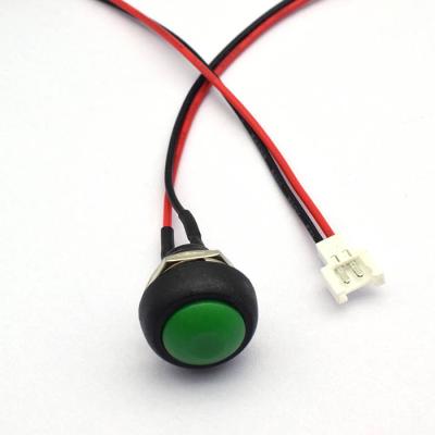 China Hot Selling 12mm Push Button IP65 Waterproof Ring On Ball Blue Green Yellow Orange Red Green With Wire Push Button Switch Electrical Switch Button for sale