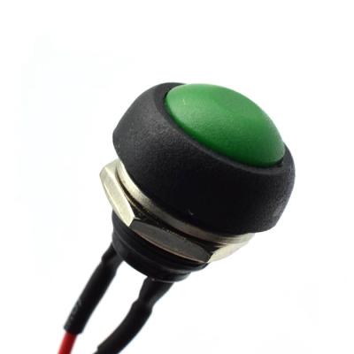 China Factory direct sales 12mm customizable for ball with wire power push button on switch electrical switch button IP65 for sale