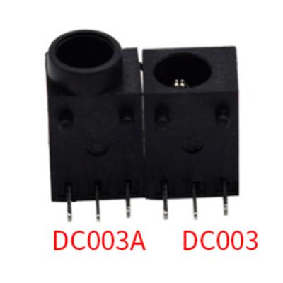 China -30â „ ƒ ~70â „ ƒ 3 PIN DC003A DC Power Horizontal Plug-in Jack With Setting Column 1.3 Inner Needle Seat DC Power Charging Socket for sale