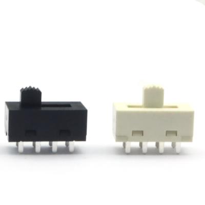 China Lamps SS23H21G5-FP 2-5 Positions Slide Switch 8 Black White Pin For Customizable Lamps for sale