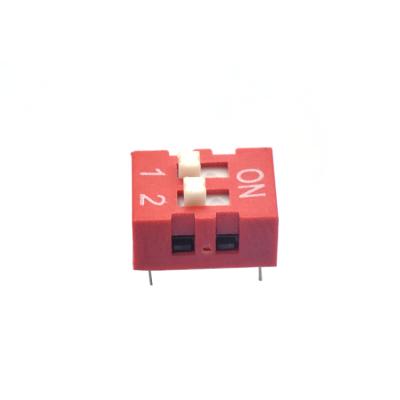 China Hot Selling DS Series DIP Switch 2.54mm Pin Position 2.54mm Pin DIP Switch 2.54mm Customizable DIP Switch for sale