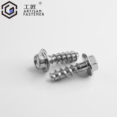 China Hexagon Flange Hex Flange Head Cleared Self Tapping Concrete Screw Anchor Screw for sale