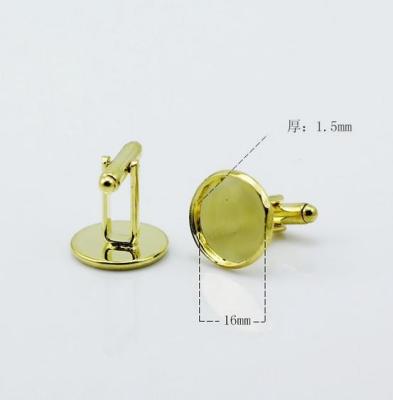 China Shiny gold cufflink/ brass cufflink/ luxury cufflinks for sale