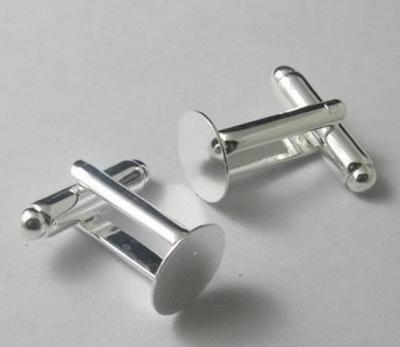 China Fashion Shiny Polishing Backs Blank Pad Cufflinks for sale