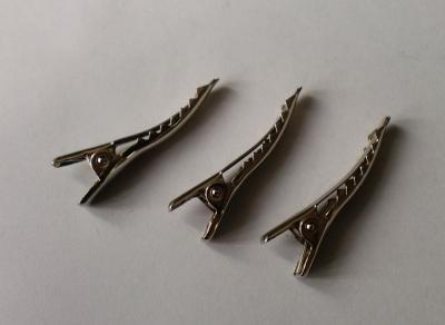 China Fancy sliver metal hair clips Boutique girls fancy plain alligator hair clips for sale