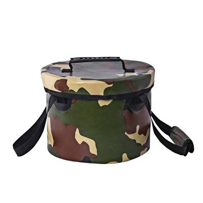 China Camo Camping Folding Bucket for sale