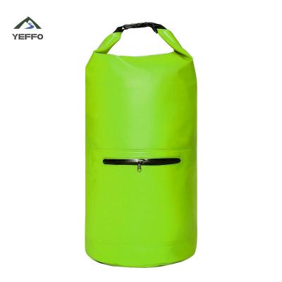 Cina borsa impermeabile di campeggio di 10L 20L che trasporta nuoto con una zattera di canottaggio con Front Zippered Pocket in vendita