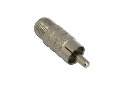 China CCTV F Female to RCA Male Connector RG-59 , Zinc Coaxial RF Connector for sale