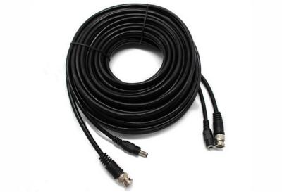 China White / Black Coaxial CCTV Video Cable 20M With BNC and DC Connector for sale