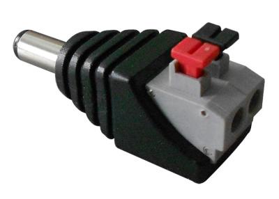 China Screwless Terminals 2.1mm CCTV DC Male Power Connector, Screwless CCTV DC Power Plug for sale