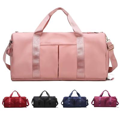 China Large Durable Colorful Unisex Tote Travel Yoga Bag Sports Bag With Shoe Compartment for sale