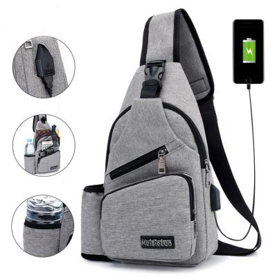 China Daily Life Multifunctional Waterproof USB Oxford Men's Small Chest Bags Shoulder Backpack for sale