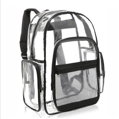 China Custom Eco-friendly PVC Waterproof Transparent Backpack Waterproof School Backpack for sale