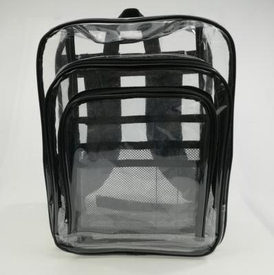 China New fashion transparent design clear PVC school bags waterproof for backpacking transparent PVC school bag for sale