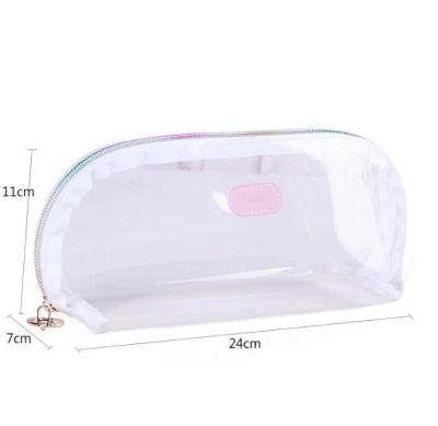 China Hot Sale Fashion PVC Makeup Bag Custom Clear Elegant Cosmetic Bag Transparent Waterproof Cosmetic Bag for sale