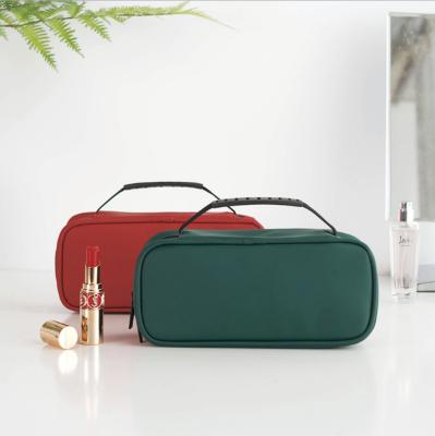 China NATIONAL Matte Stereo Makeup Cosmetic Bag Portable PU Cosmetic Bag For Travel Gift for sale